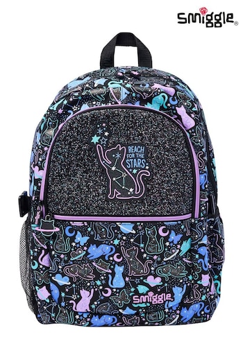 Smiggle Black Cat Wild Side Classic Attach Backpack (536655) | £40