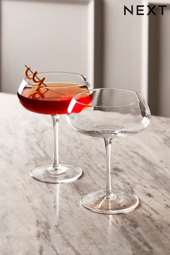 Set of 2 Clear Kya Coupe Glasses (536726) | £22
