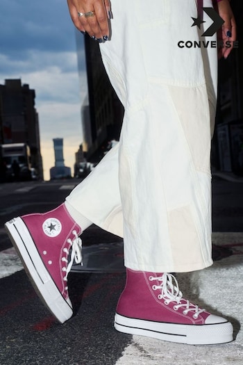 Converse Pink Chuck Taylor All Star Lift Trainers (536820) | £80