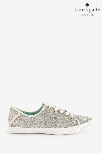 kate spade new york Silver Trista Sequin Trainers (537085) | £95