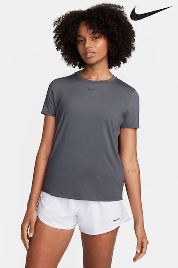 Nike Grey One Classic Dri-FIT Short-Sleeve Fitness T-Shirt (537126) | £33
