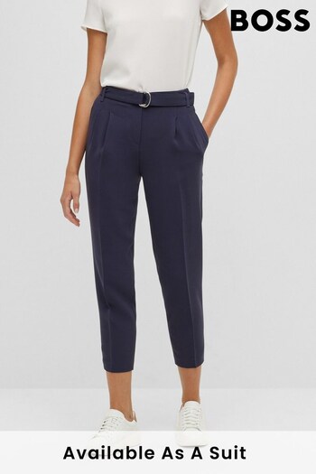 BOSS Blue Tapia Regular Fit Paper Bag Waist Trousers Youth (537454) | £199