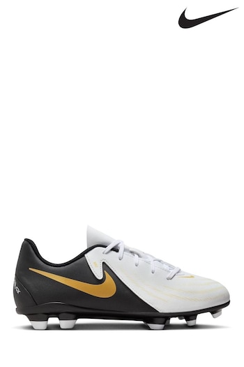 Nike White Jr. Phantom Club Multi Ground Football Boots metrics (537656) | £45