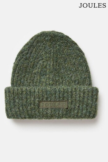 Joules Albert Green Oversized Ribbed Beanie Hat (537905) | £12.95