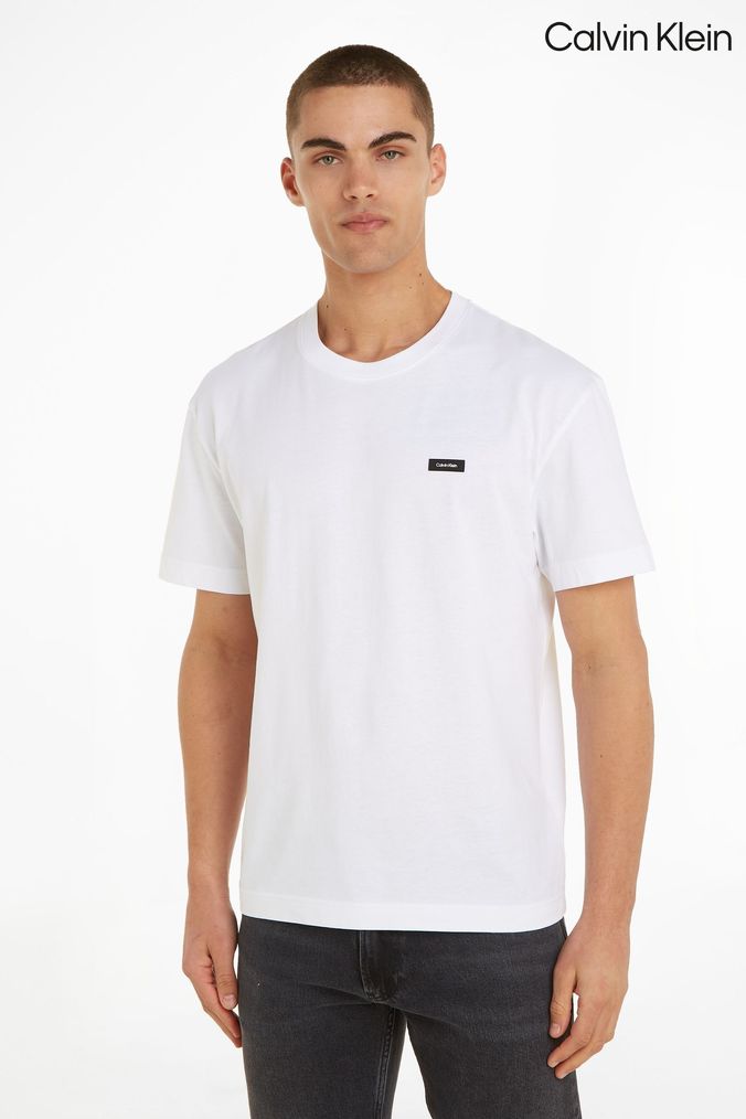Buy Men s Calvin Klein White T Shirts Tops Online Next UK