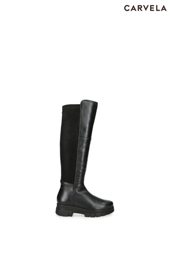 Carvela Comfort Black Run Knee High 2 Boots (538482) | £219