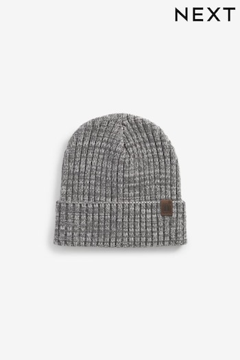 Grey Twist Knitted Rib Beanie Hat (1-16yrs) (538548) | £4 - £8