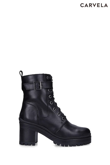 Carvela Comfort Black Secure Lace up 2 Boots Pulla (538615) | £189