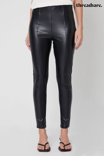 Threadbare Black PU Faux Leather Leggings (538730) | £24