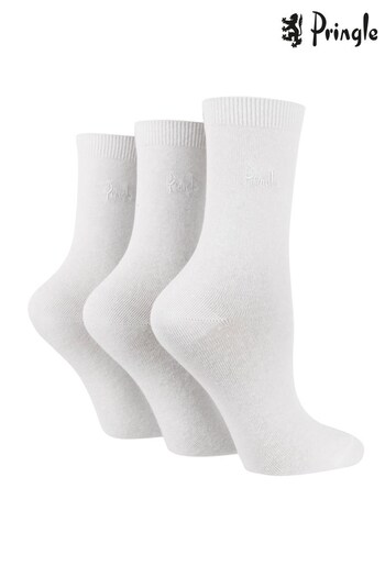 Pringle White Classic Crew Socks (538946) | £14