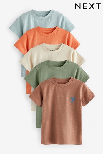 Neutral Short Sleeve T-Shirts 5 Pack (3mths-7yrs) (539007) | £15.50 - £19.50