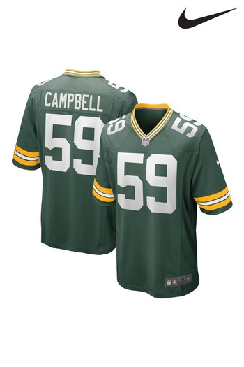 Nike Green Green Bay Packers Home Game Jersey - De'Vondre Campbell (539160) | £105