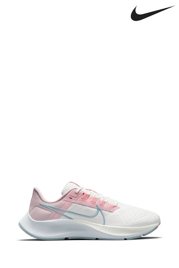 Nike White/Pink Pegasus 38 Road Running Trainers (539211) | £120