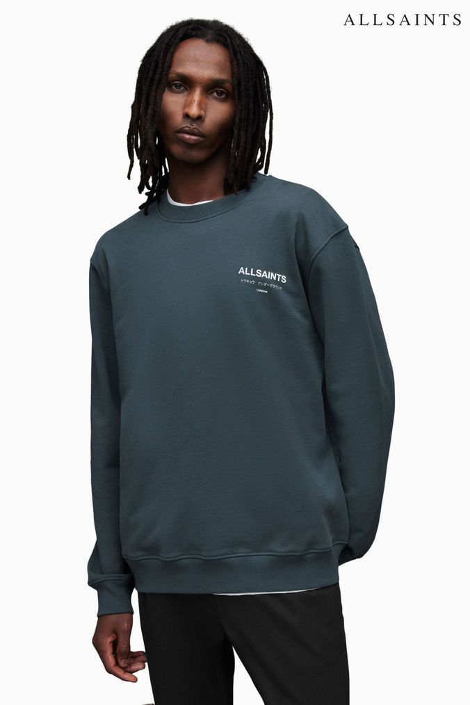 All saints black sweatshirt top