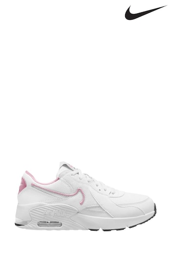 Nike White/Pink Air Max Excee Junior Trainers (539314) | £68