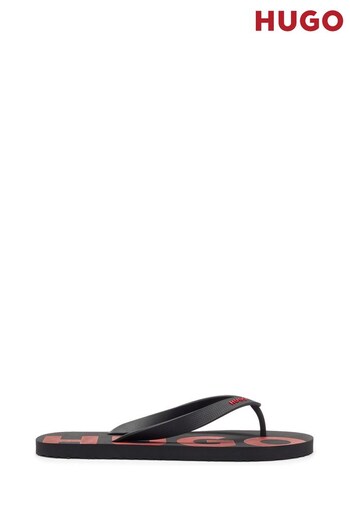 HUGO Arvel Black Flip Flops (539558) | £49
