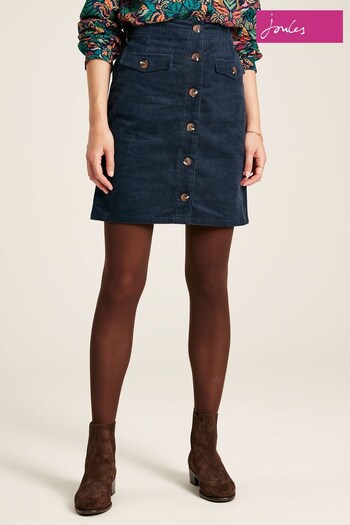 Joules Avery Navy Blue Cord Skirt (539653) | £54.95