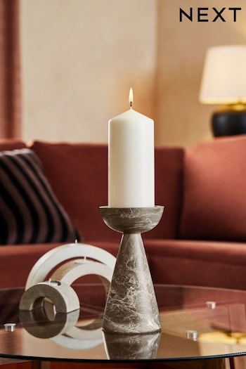 Natural Marble Effect Pillar Candle Holder (539720) | £20