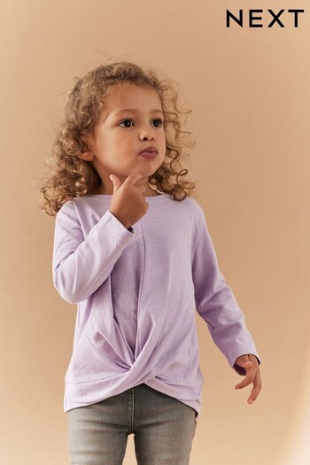 Purple Long Sleeve Twist Front T-Shirt (3mths-7yrs) (539739) | £6 - £8