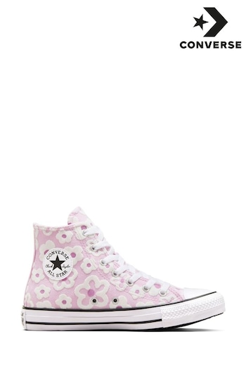 Converse wmns Purple Floral Textured Chuck Taylor Junior Trainers (539851) | £50