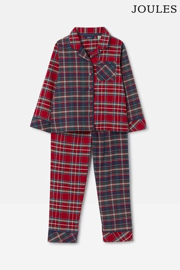 Joules Goodnight Red Check Christmas Pyjamas (540033) | £32.95 - £38.95