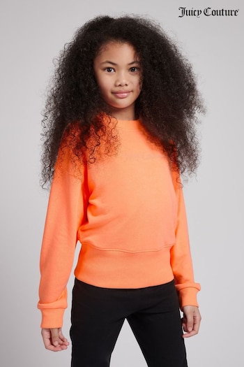 Juicy Couture Girls Orange Chunky Rib Shoulder Sweatshirt (540354) | £45 - £60