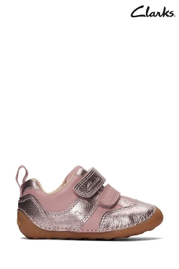Clarks Pink Dusty Leather Tiny Sky Toddler Shoes (540537) | £30