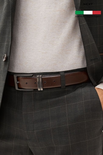 Brown Signature Italian Leather Belt (540775) | £20