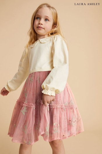 Laura Ashley Pink/Cream Dress (540843) | £34 - £38
