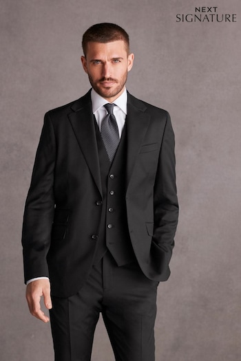 Black Slim Fit Signature Wool Suit (541045) | £130