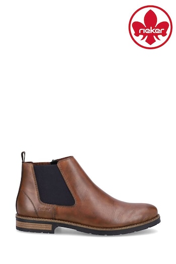Rieker Mens Zipper Brown Boots (541064) | £87
