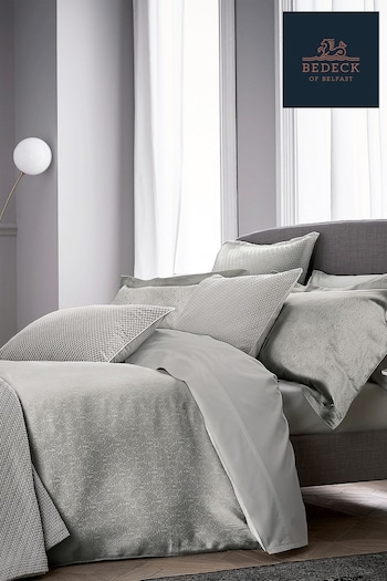 Bedeck Of Belfast Slate Grey 300 Thread Count Cotton Tahra Duvet Cover (541190) | £65 - £115