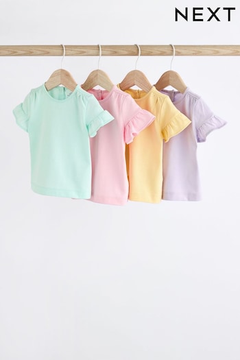 Multi Pastel Baby Short Sleeve Top 4 Pack (541371) | £14 - £16