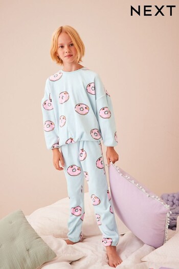 Blue Doughnut Cosy Fleece Pyjamas (9mths-16yrs) (541436) | £16 - £22