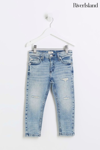 River Island Boys Blue Skinny Jeans CROSS (541608) | £16