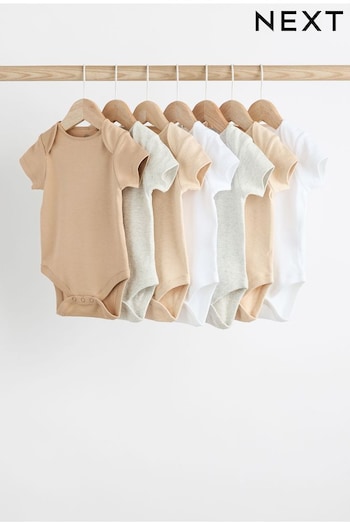 Neutral Short Sleeve Bodysuits 7 Pack (541754) | £18 - £20