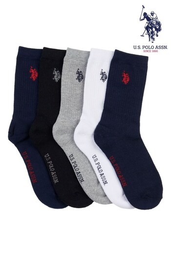 U.S. Polo Assn Blue Sport Socks 5 Packs (541848) | £20