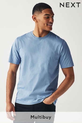 Blue Mid Regular Fit Essential Crew Neck T-Shirt (541906) | £8