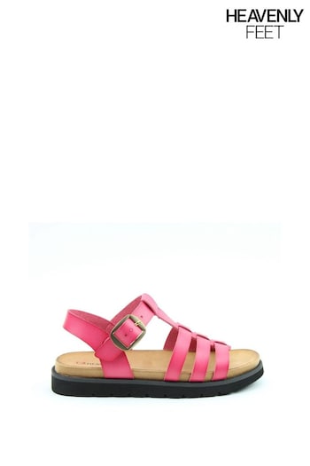 Heavenly Feet Ladies Pink Vegan Friendly Comfort sandals chunky (541948) | £40