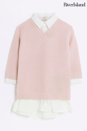 River Island Pink Girls Hybrid Dress (542047) | £30 - £40