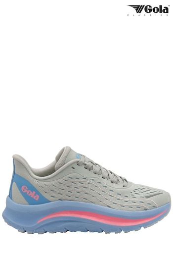 Gola Grey Alzir Speed Recycled Mesh Lace-Up Ladies Running Trainers (542796) | £85