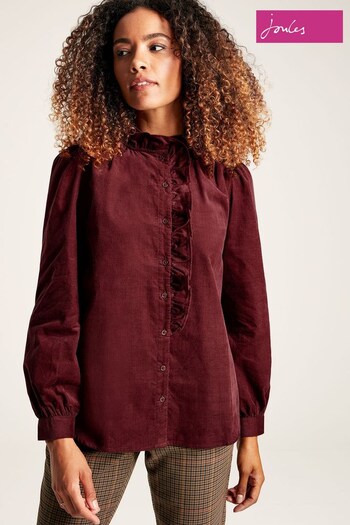 Joules Colette Burgundy Red Cord Blouse (542966) | £64.95