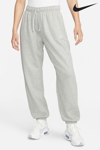 Nike Grey Oversized Mid Rise Club Fleece Sweatpants (543175) | £50