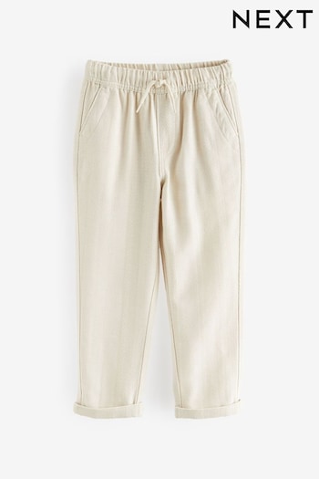 Ecru Neutral Textured Trousers Jean (3-16yrs) (543185) | £12 - £17