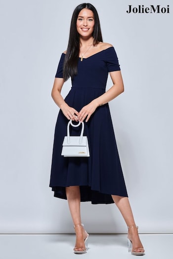 Jolie Moi Blue Lenora Fit & Flare Midi Dress (543208) | £65