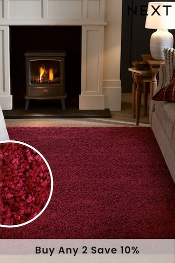 Red Premium Cosy Shaggy Rug (543262) | £45 - £495