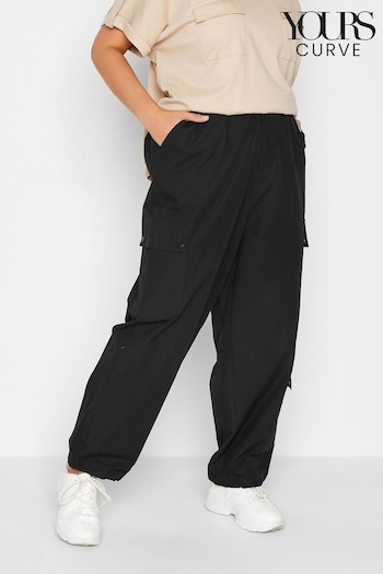 Yours Curve Black True Smudged Cargo Trousers (543330) | £27