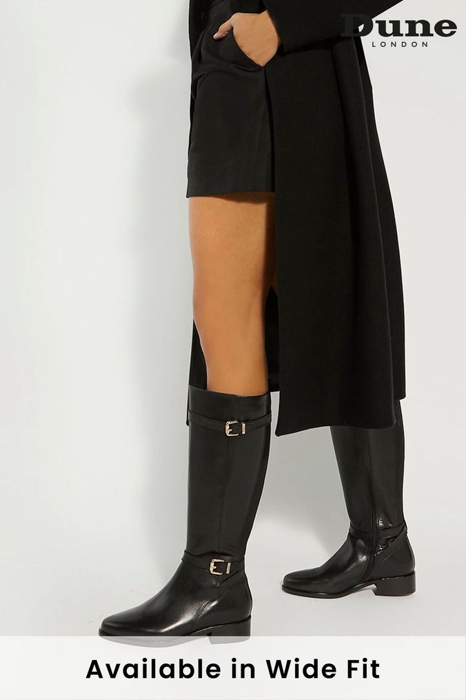 Dune knee high flat boots clearance