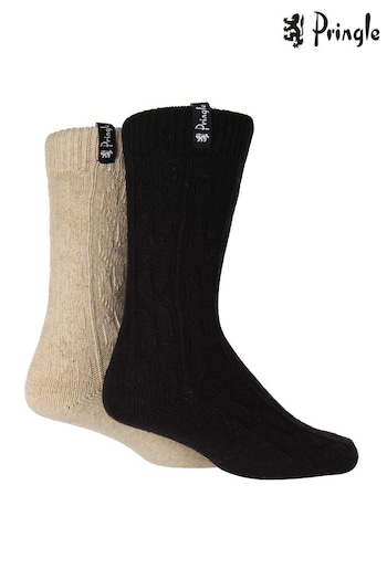 Pringle Natural Recycled Wool Boot Socks (543449) | £14