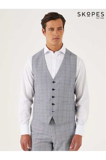 Skopes Anello Blue Check Suit Waistcoat (543482) | £55
